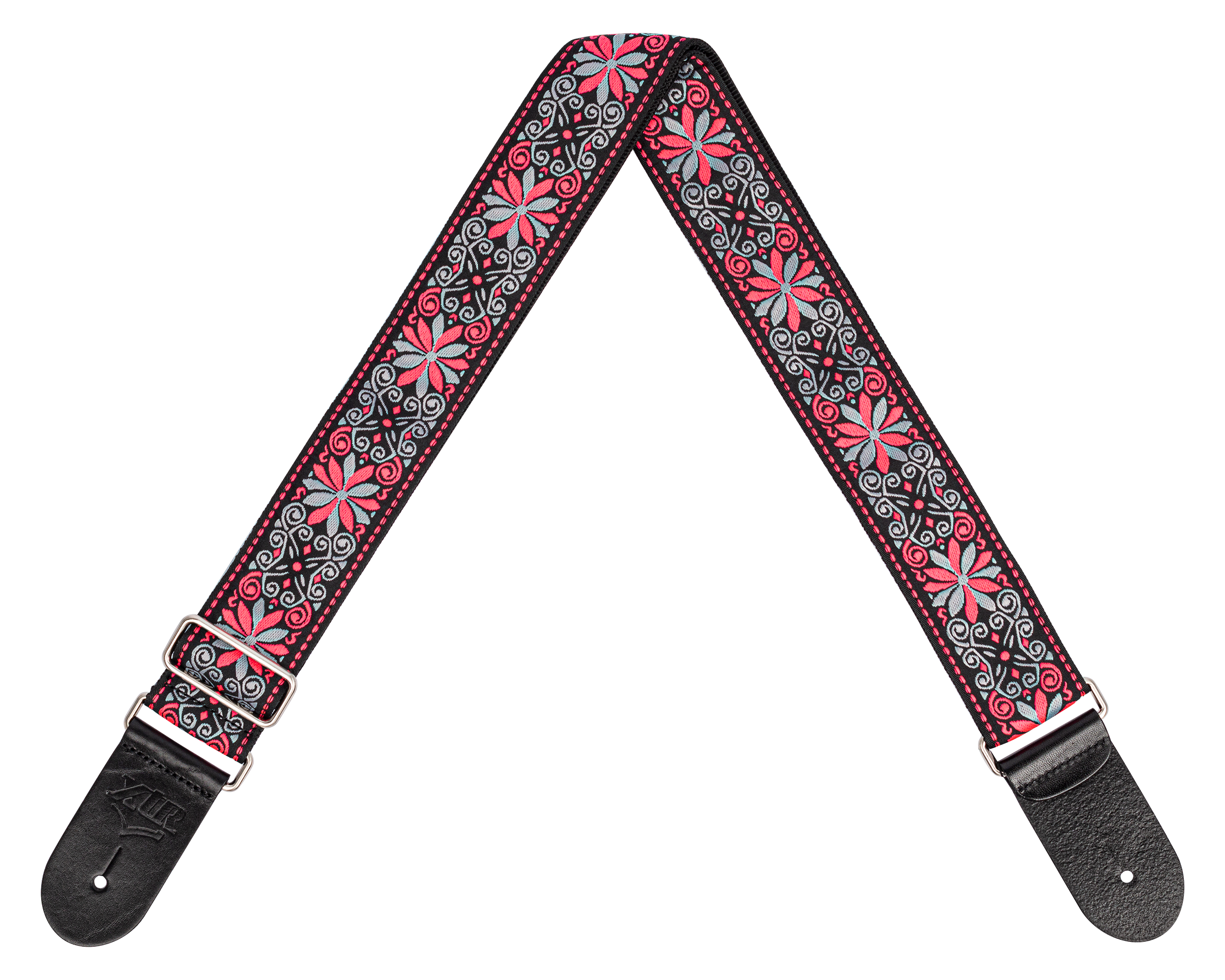 XTR | LS342 | Vintage Jacquard Weave Guitar Strap | Vintage Pink/Grey XTR | LS342 | Vintage Jacquard Weave Guitar Strap | Vintage Pink/Grey